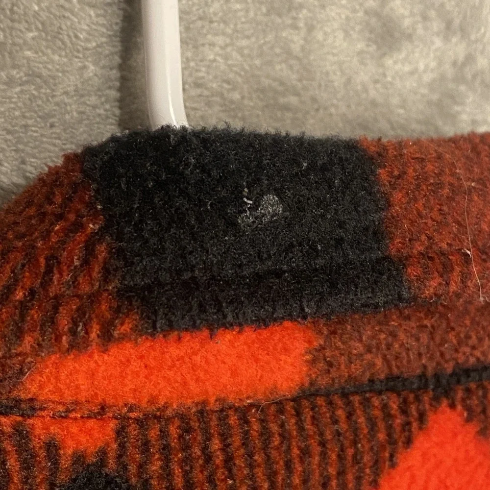 Eddie Bauer Kids 4/5 Plaid Jacket Red Black Sherpa Lined